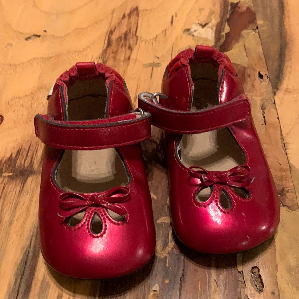 Robeez red patent leather toddler size 5